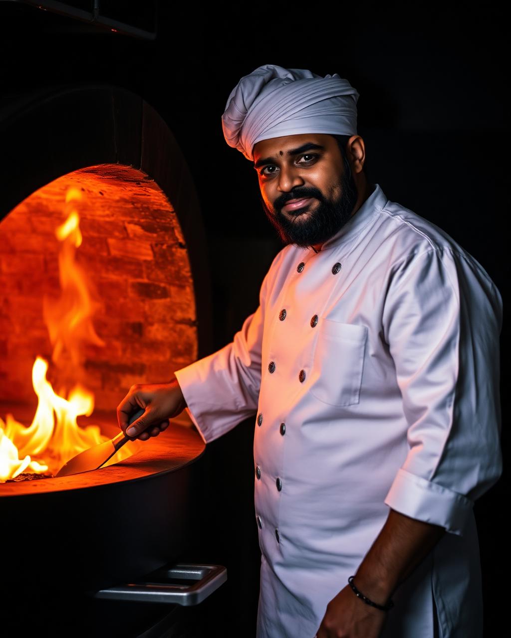 Chef at the tandoor